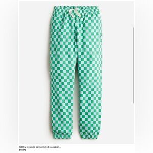 NWT: Crewcuts garment-dyed sweatpant in checkerboard print - kids size 16